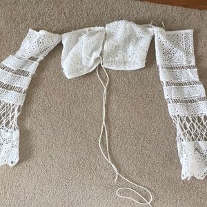 LF summer crop crochet top